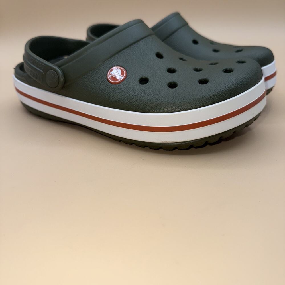 Crocs Iconic Comfort Little Kids  Size 4 Green Clogs Shoes Clogs Cargo